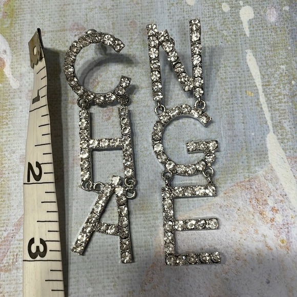 Zara Rhinestone Change Drop Earrings - Picture 9 of 12